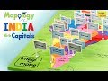Play  learn puzzle india map with capitals