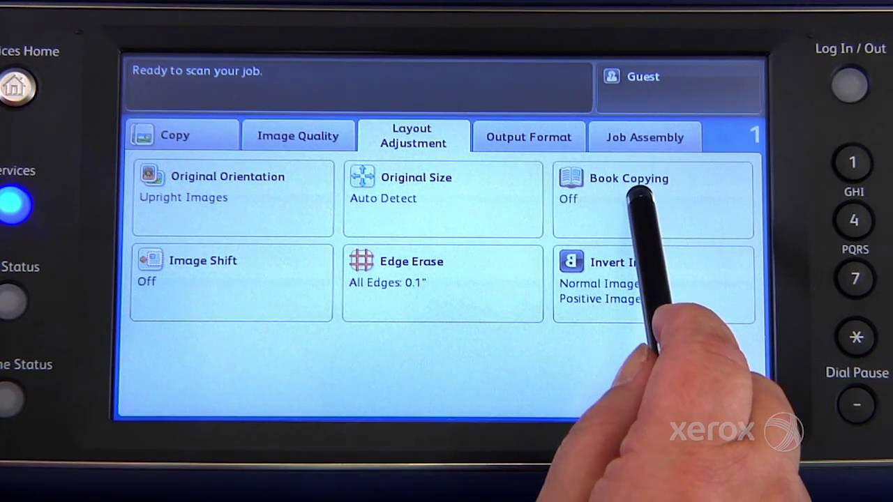 Xerox Copier Feature Layout Adjustment Tab - YouTube
