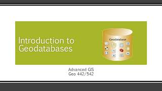 M6 Geodatabase Lecture
