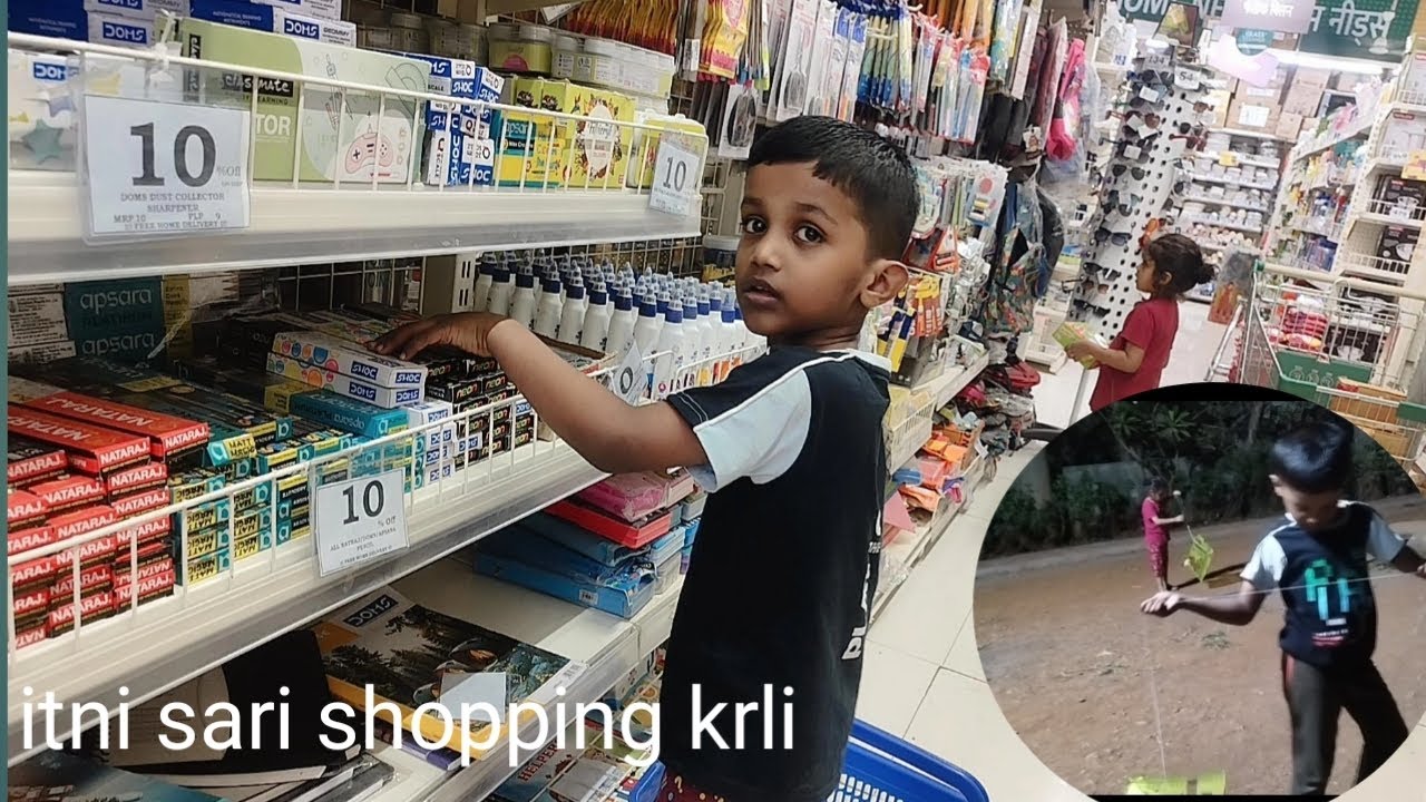 Riyansh ne ki khoob saree shopping 😍patang udane me  aya mja😇toe &books shopping