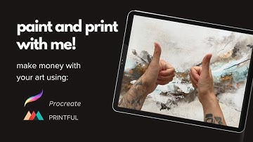How I paint and print my Procreate digital abstract art using Print on Demand (POD) and Printful