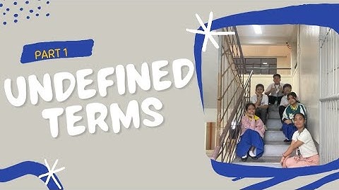 Undefined Terms in Geometry | Part 1