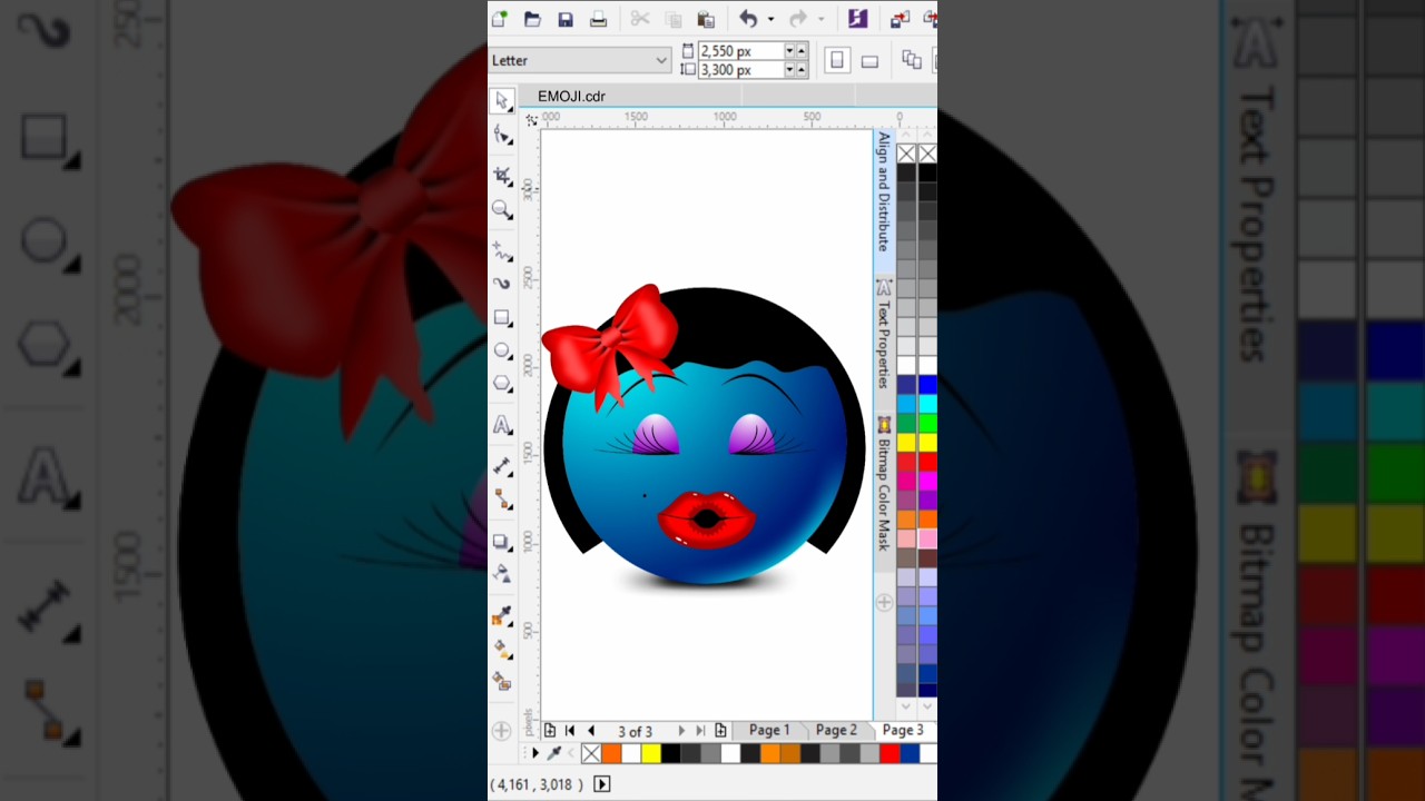 Coreldraw beginners tutorial, graphics design, 3D emoji graphics design, logo design 