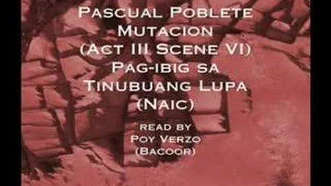 Mutacion (Act III, Scene VII), Pag-ibig sa Tinubua...