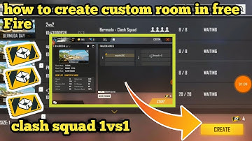 how to create custom room in free fire clash squad 1vs1
