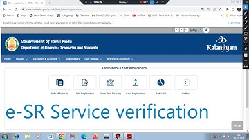 e-SR SERVICE VERIFICATION KALANJIYAM