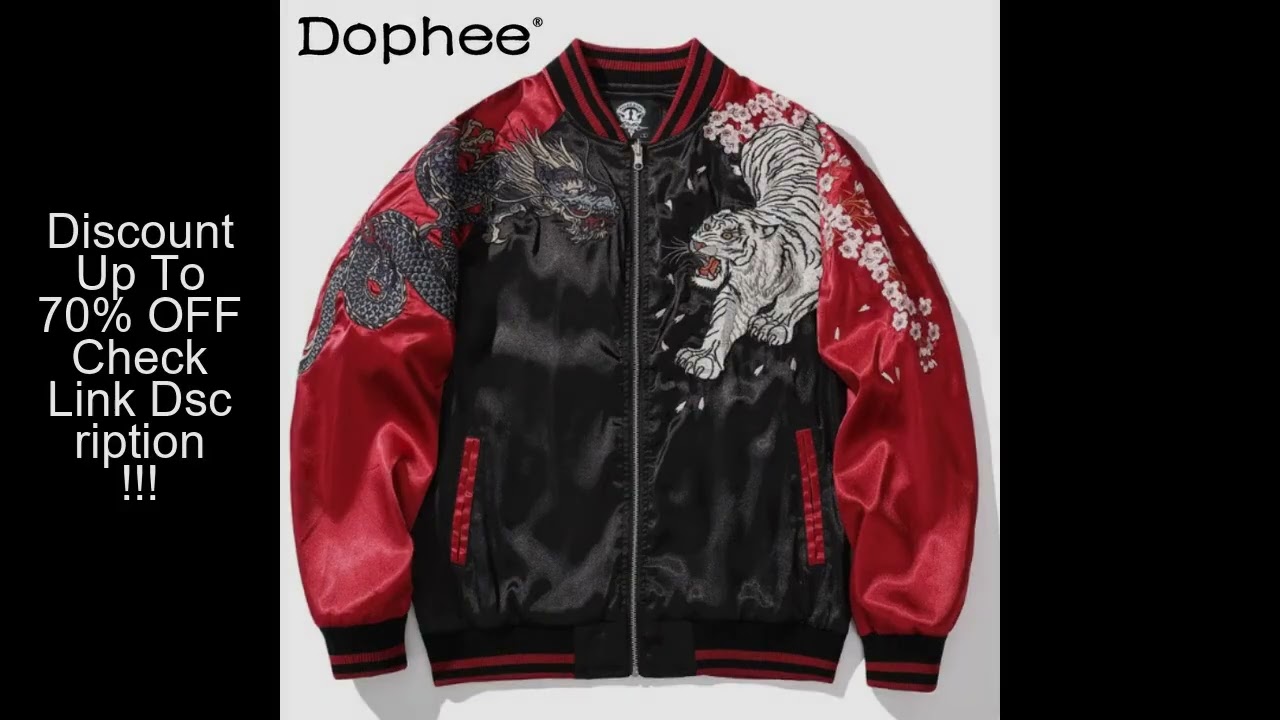 2024 Spring Autumn New Dragon Embroidered Men's Jacket Yokosuka Four Divine Beasts Baseball Coats Qi
