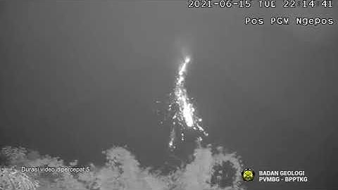 GUGURAN LAVA PIJAR MERAPI 15 JUNI 2021