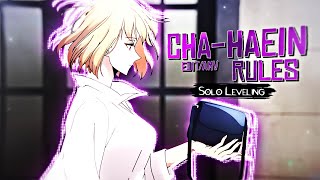 Download lagu 'Cha-Haein' Solo Leveling 💜🔥 | ''Rules'' | [EDIT/AMV] 4k!