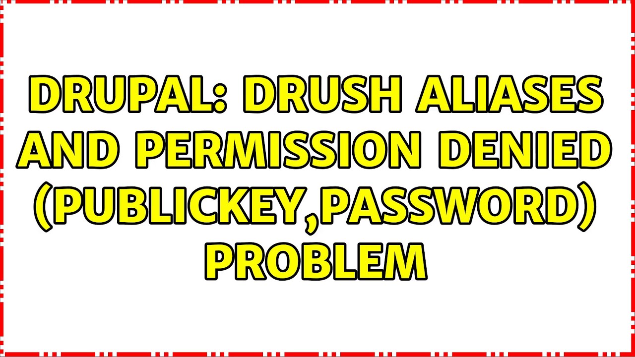 Permission denied password