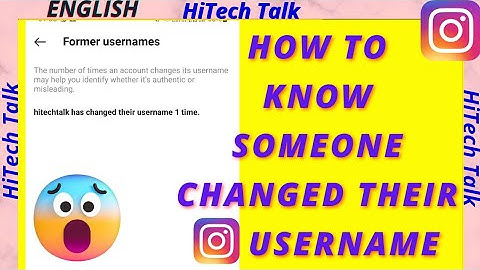 How to know if someone have changed there username in Instagram | Instagram former user name