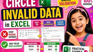 🔥How to Circle Invalid Data in Excel |Excel mein galat ya Extra Data par Red Circle lagana sikhe!🖥️✨