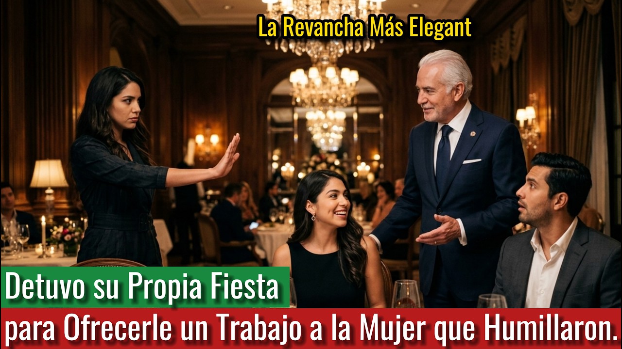 Detuvo su Propia Fiesta para Ofrecerle un Trabajo a la Mujer que Humillaron.La Revancha Más Elegant