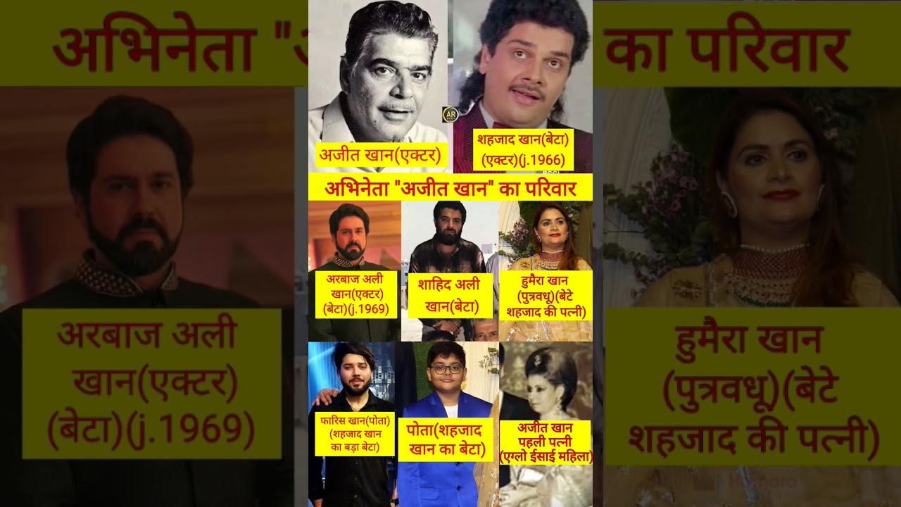 Ajit Khan family । अजीत खान परिवार 