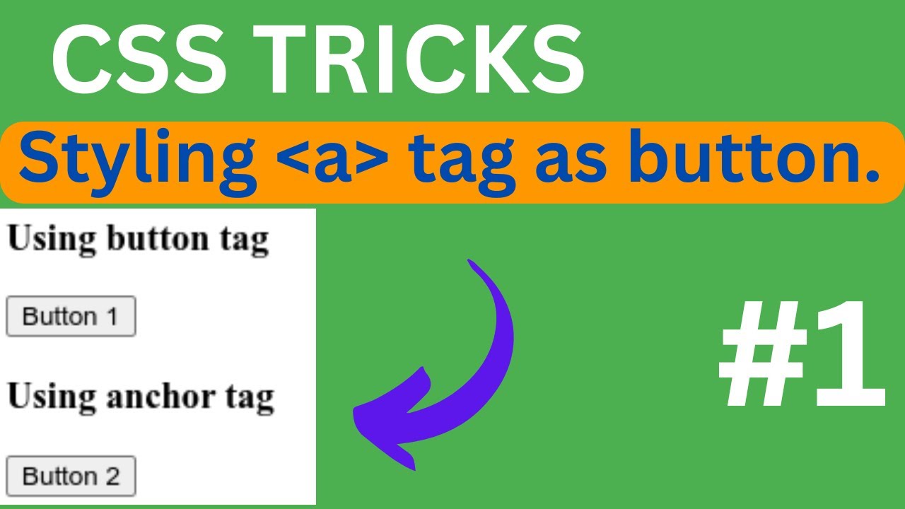 Styling anchor(a) tag as button using CSS. - YouTube