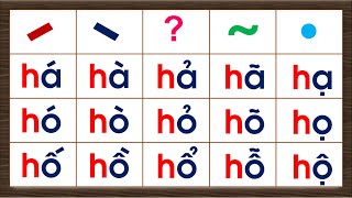 Tập Đánh Vần Tổng Hợp Chuỗi Đánh Vần Tiếng Việt Lớp 1 Với Chữ H, Các Dấu Thanh - Hành Trang Cho Bé