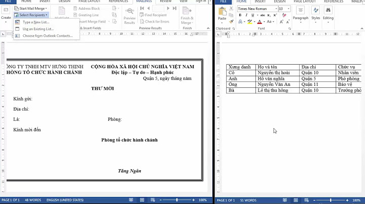 Hướng dẫn sử dụng mail merge trong word 2013	Informational năm 2024