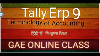 Basic Terminology Of Accounting in Tally.ERP 9 - part 1 (Hindi) - 2