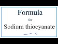 Chemical Properties of Sodium and Thiocyanate