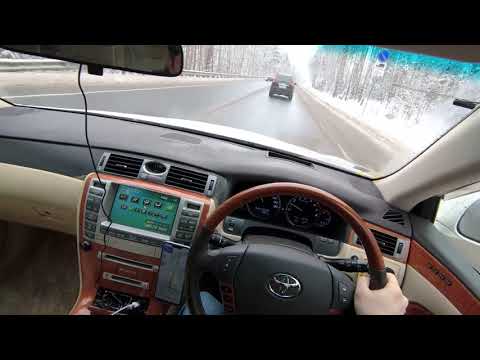 POV video Toyota Crown Majesta UZS186, удобно ли обгонять на правом руле?