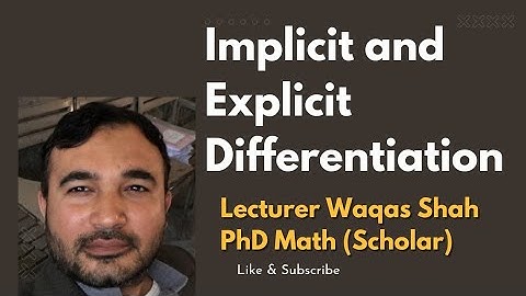 L13: Explicit and Implicit Differentiation || Ex#3.3 [Q#6]|| Class 12 Math || KP