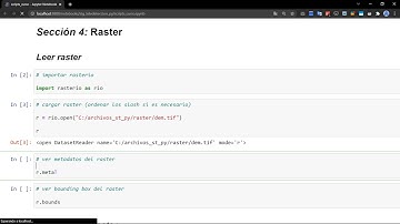 Leer raster en Python usando Rasterio y Jupyter Notebook