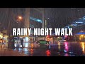 [4K] Rainy Night Walk with Lightning and Thunderstorm | Legazpi Village, Makati Philippines