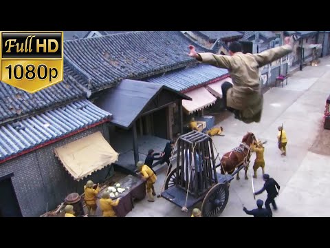 【功夫】為解救被俘少女，功夫高手半路伏擊，從百米高空飛下劫囚車！#kungfu #电影