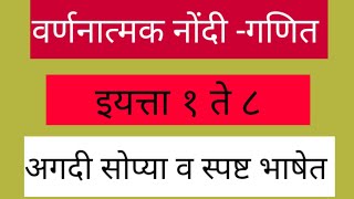 वर्णनात्मक नोंदी १ते ८ -गणित .#teacher #school #student #pension # screenshot 4