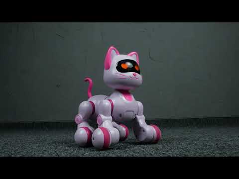 Детский интерактивный котик на радиоуправлении 6602 аккумуляторный сенсорный датчик, видео 1