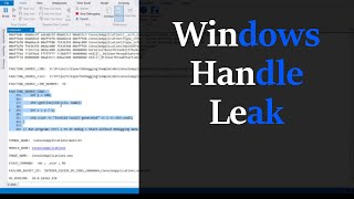 Handles leaking out of your application  Use WinDBG to find handle leaks !