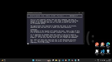 vimtutor on windows 11 | learn vim using vimtutor in git bash