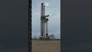 SpaceX Lifts HUGE Booster for Static Fire Testing! #spacex #starship #space #rocket