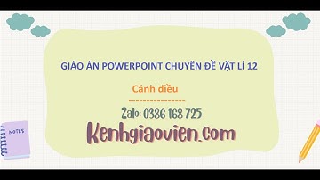 Giáo án powerpoint chuyên đề Vật lí 12 Cánh diều | GA điện tử chuyên đề Vật lí 12 CD