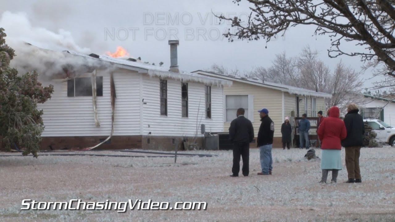 2/17/2015 Maxton, NC House Fire and Ice Storm