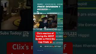 Clix's reaction of having the MOST ELIMS in FNCS Div Cup Finals 🔥