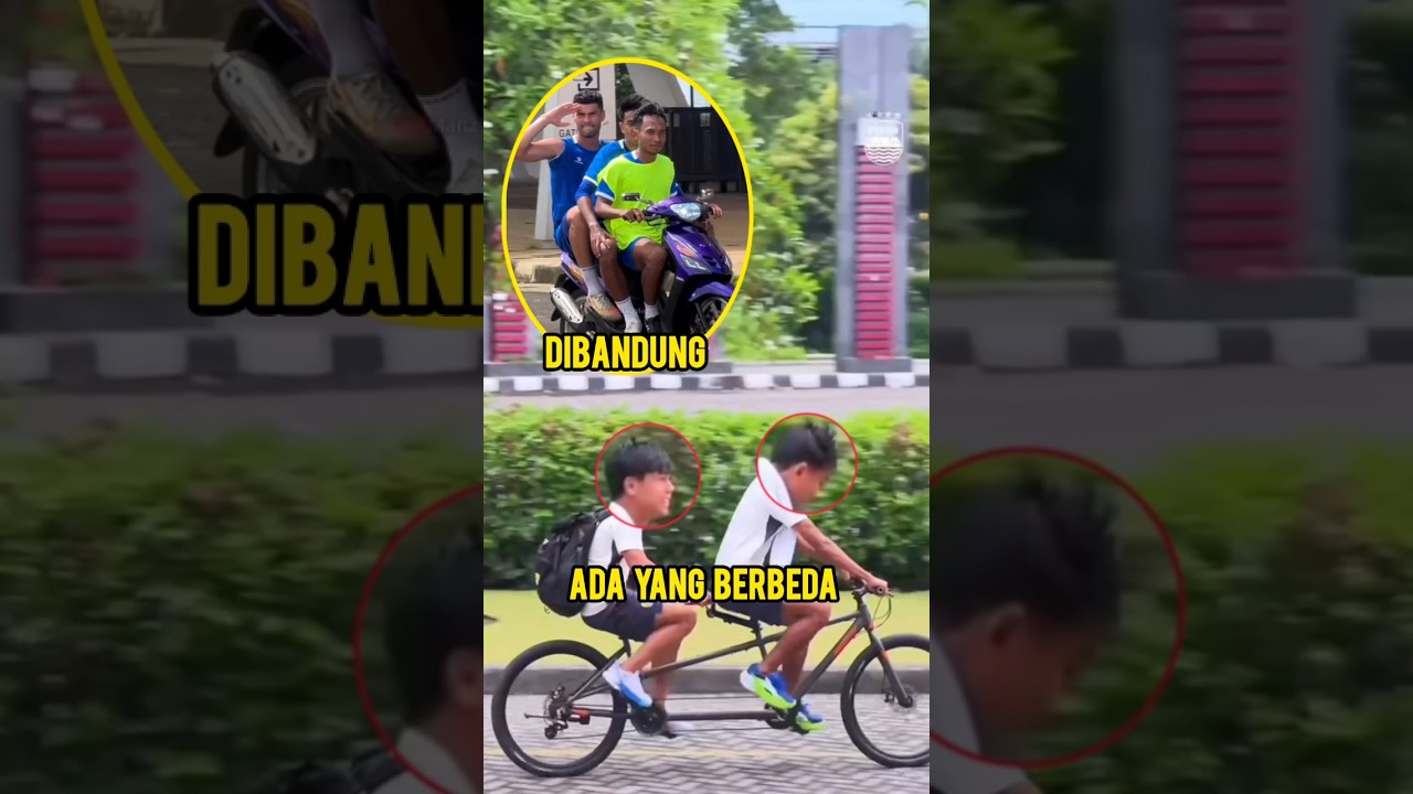 pemain persib berangkat latihan naik sepeda