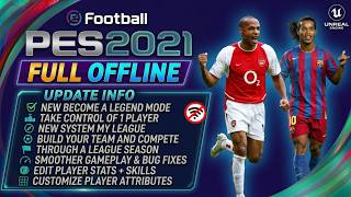 PES 2021 Mobile Offline Big Update | New Become A Legend Mode, My League, Exhibition & Commentary