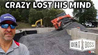 1 guy 1 day 250 Tons of stone placed & compacted