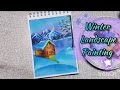 Winter Landscape Painting/Easy Acrylic Painting