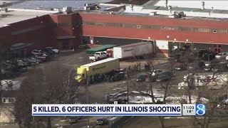 Illinois gunman kills 5 people, wounds officers