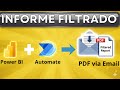 Cómo ENVIAR un Informe de Power BI Filtrado con Power Automate (Paso a Paso)