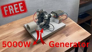 ✨Build a Free Electricity Generator with 2 Round Magnets and Spark Plugs!✨