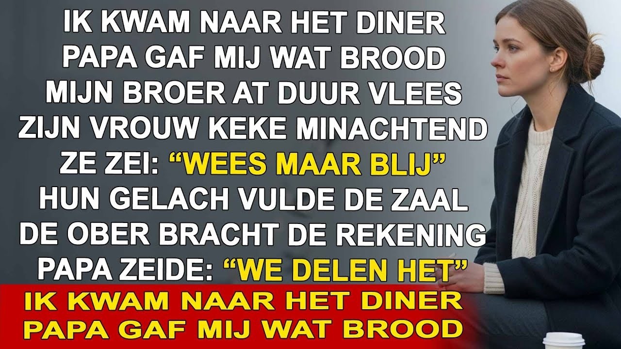 De ober zette het mandje brood voor me neer, maar ik zag hoe mijn vader en broer elkaar een blik gaven die ik al mijn hele leven ken. “Je hoeft geen statement te maken, Carry,” zei papa zacht. Ik...