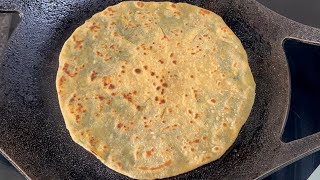 Aloo Methi Paneer Stuffed Paratha | Fenugreek leaves and potato stuffed flatbread
