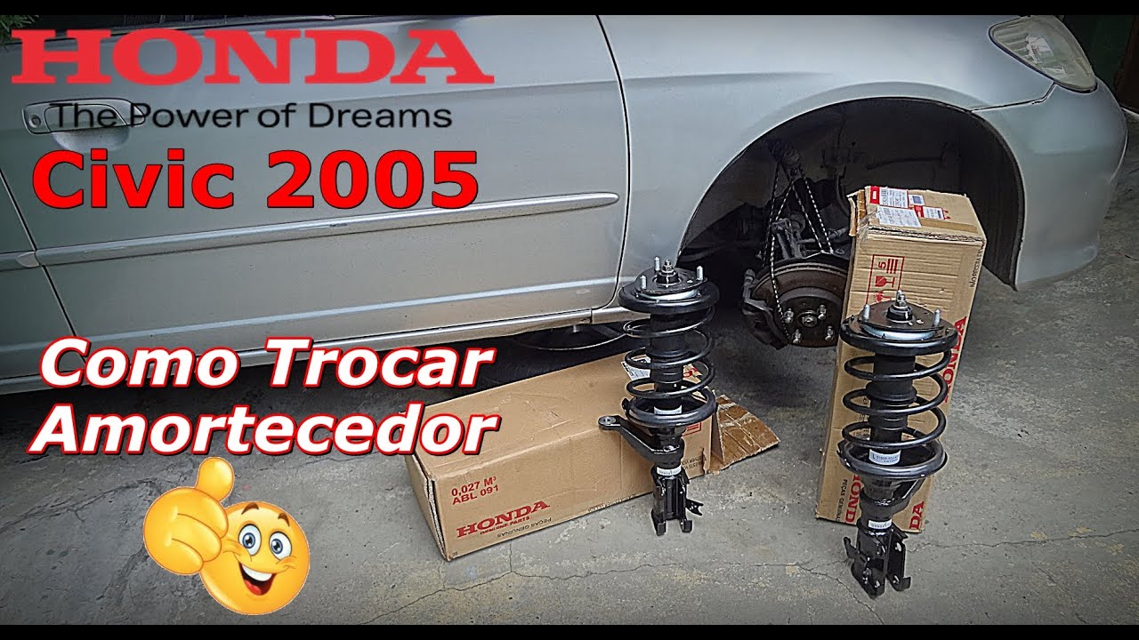 Como Trocar Amortecedor Dianteiro Civic 2005 - Amortecedor Honda Civic - Trocando Amortecedor Civic