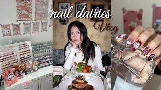 life of a nail studio owner in nyc: nail dairies, finals in fashion school, glass skincare routine