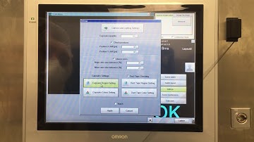 Omron machine vision. Capsules counting, sizes and positions checking. Work on IMA WIN.PACK TR130