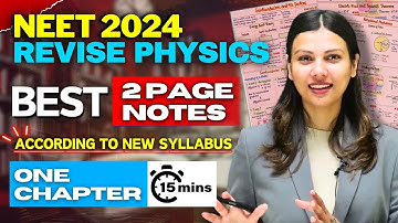 NEET Short Notes- Class 11th Physics and Class 12th Physics ShortNotes  by  @TamannaChaudhary