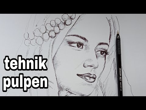 Cara menggambar wajah dengan pulpen, mudah dan praktis